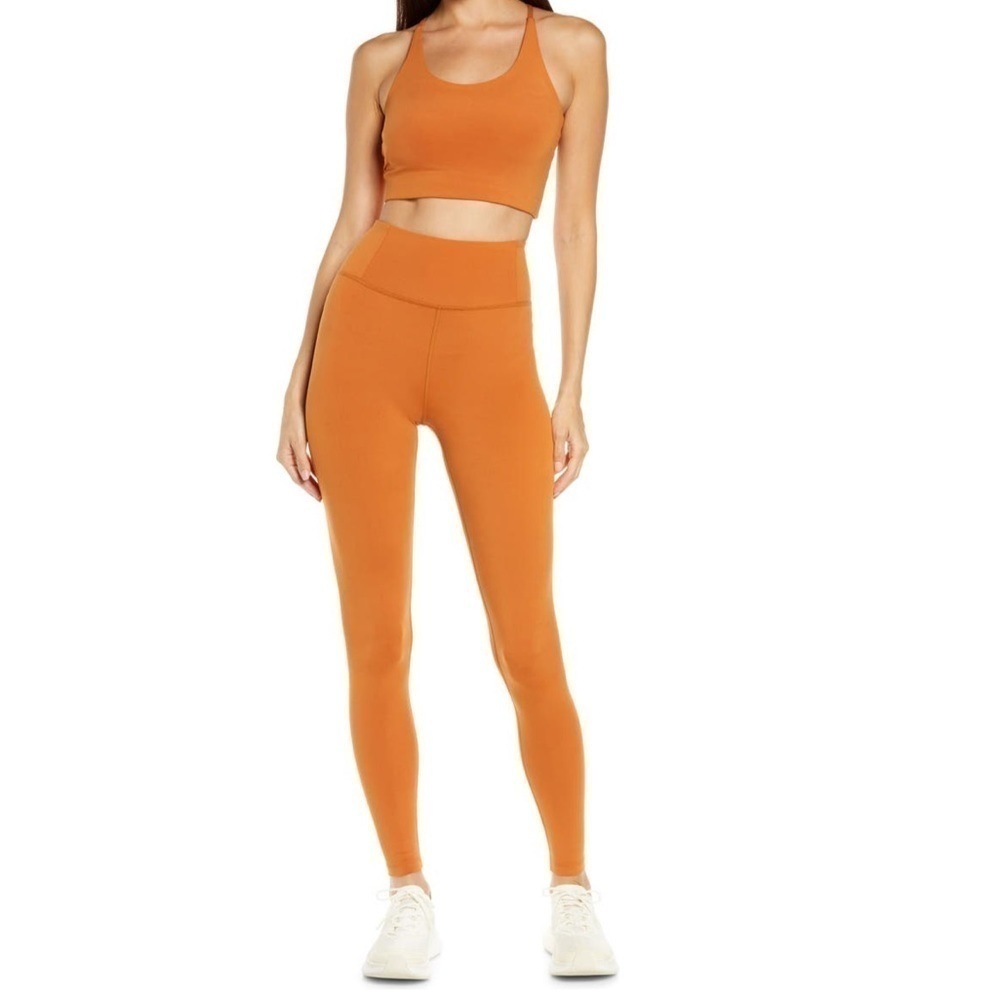 Girlfriend Collective Burnt Orange seamless high waist  leggings XL NWT